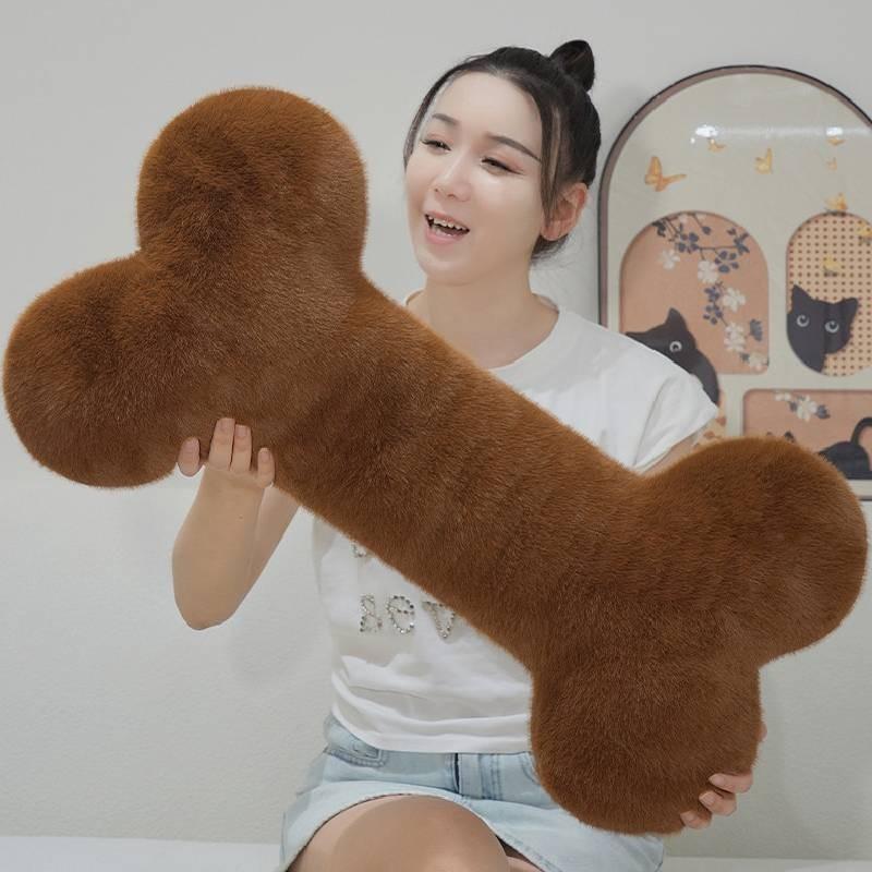 Shape Puppy Bone Plush Toy Cute Cartoon Throw Pillow Doll Decoration Pendant