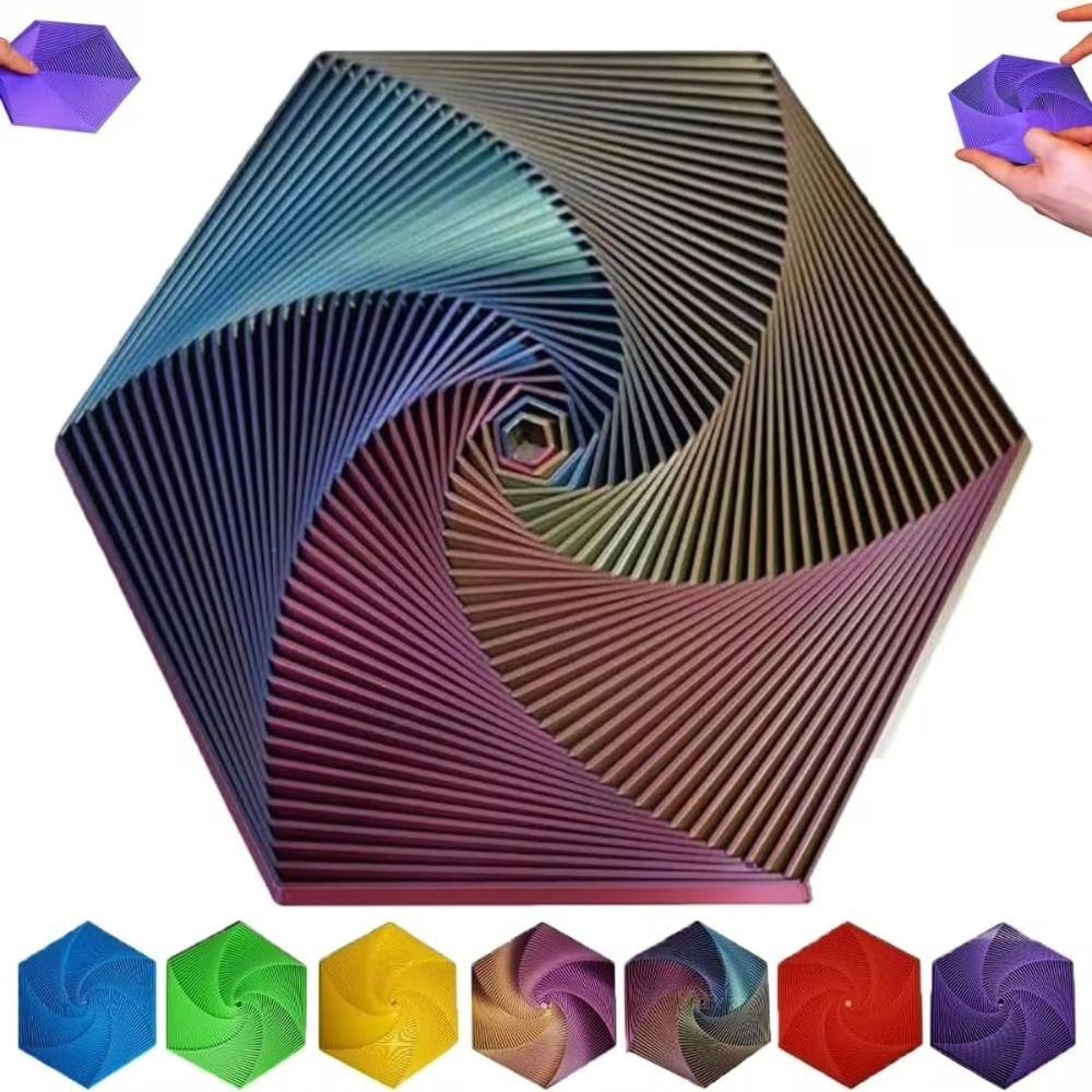 Fractal Fidget Hexagon 3D Printing Anti-Anxiety and Stress Relief Fidget Toys for Kids and Adults Mindful Meditation Tool