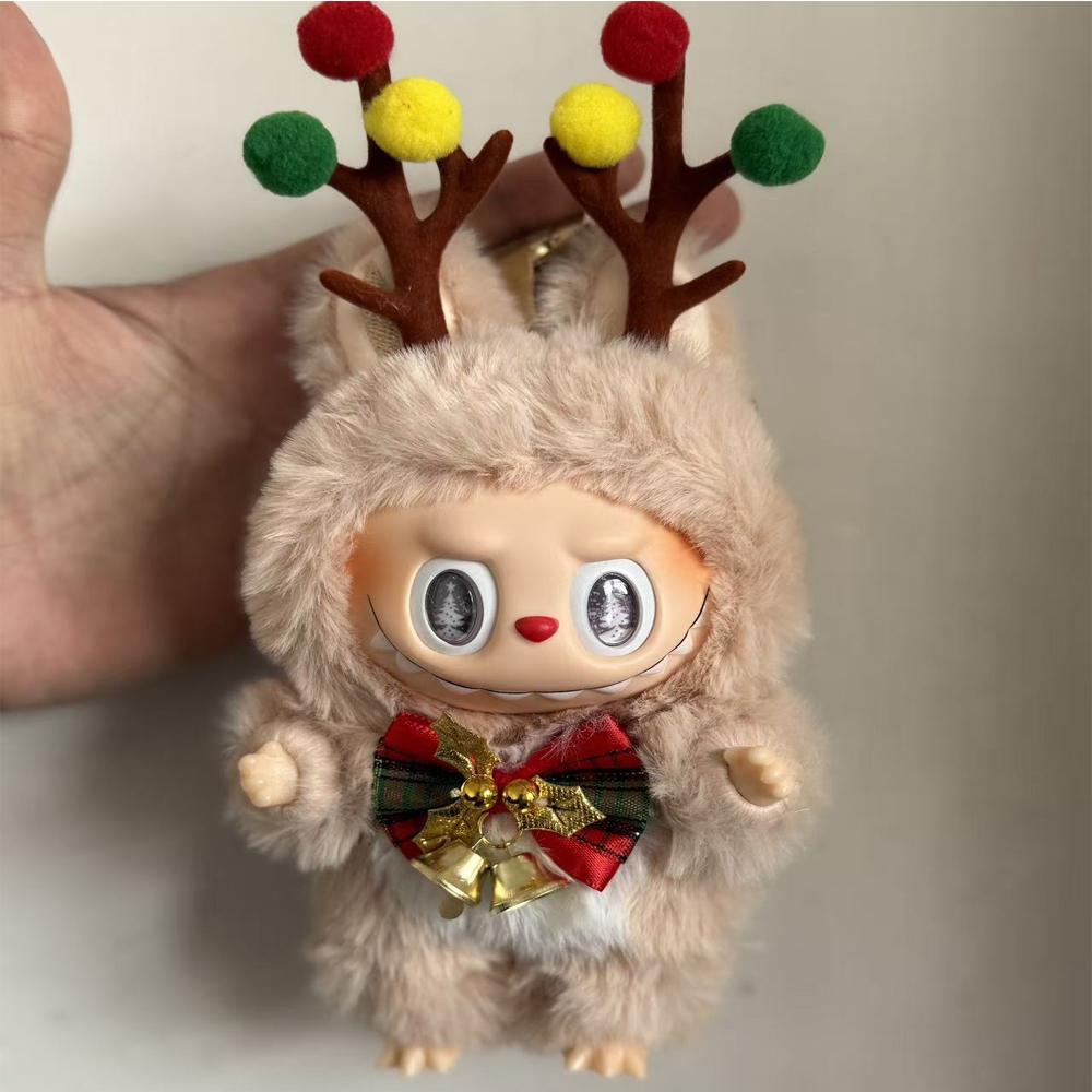 Christmas Elk La Bu Doll Zimomo 2 Monster Vinyl Face Doll Children'S Toy Festival Birthday Christmas Gift Desk Collection Decoration