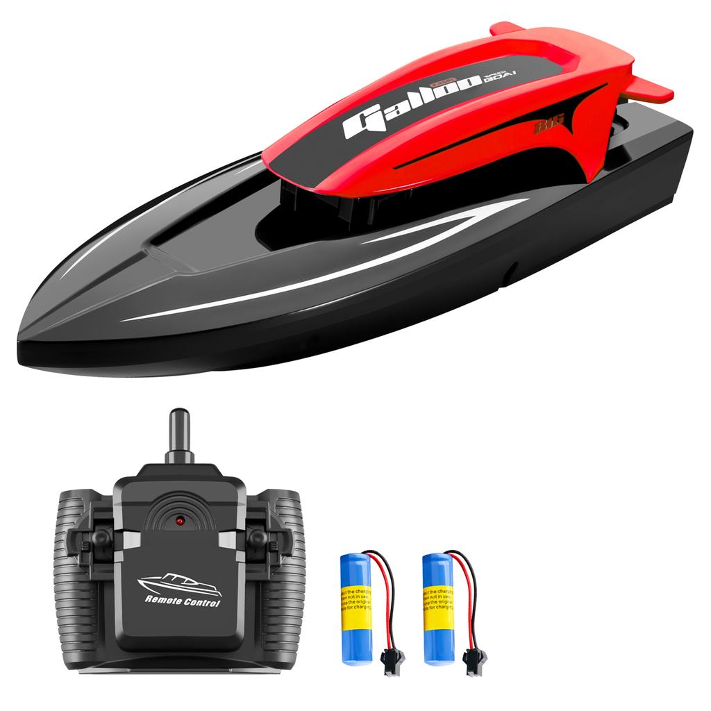 Remote Control Boat, 2.4G 20km/h High-Speed Waterproof Remote Control Speed Boat with LED Lights