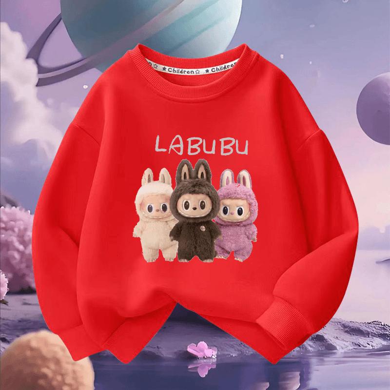 Children's LBB Loose Hoodie, Spring and Autumn Girls' Long-sleeved Casual Jacket