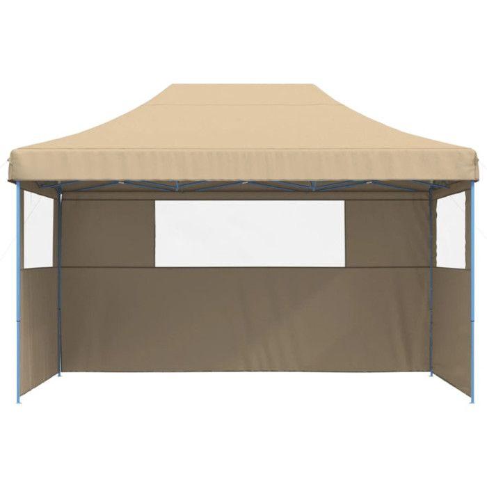 VidaXL Tente de réception pliable escamotable avec 3 parois latérales, tente, tente à auvent, auvent de gazebo 4004967