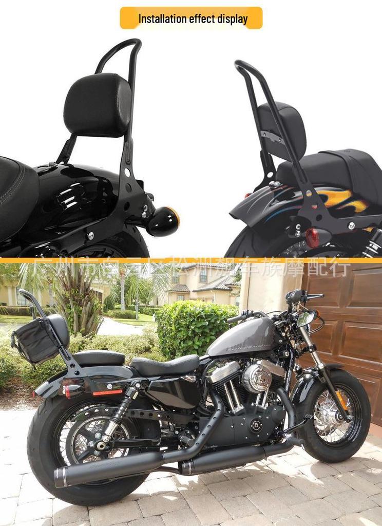 Detachable Rear Backrest & Luggage Rack for Harley XL883/1200/48/72 Motorcycle