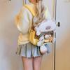 Kawaii Cat Plush Backpack Cute Student School Bag Fashion Bread Cat Itabag  Casual Use
