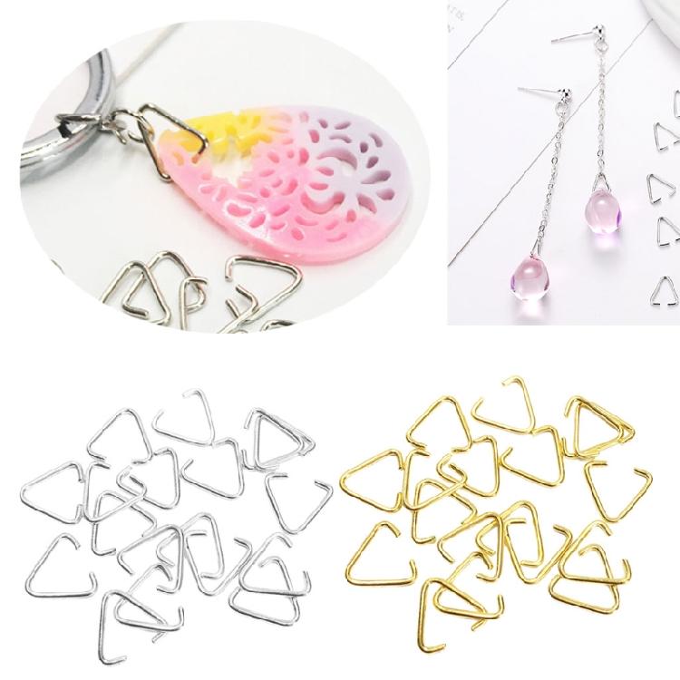 100 Pieces Alloy for Triangle Open Jump Ring Split Ring For Jewelry Making Acces