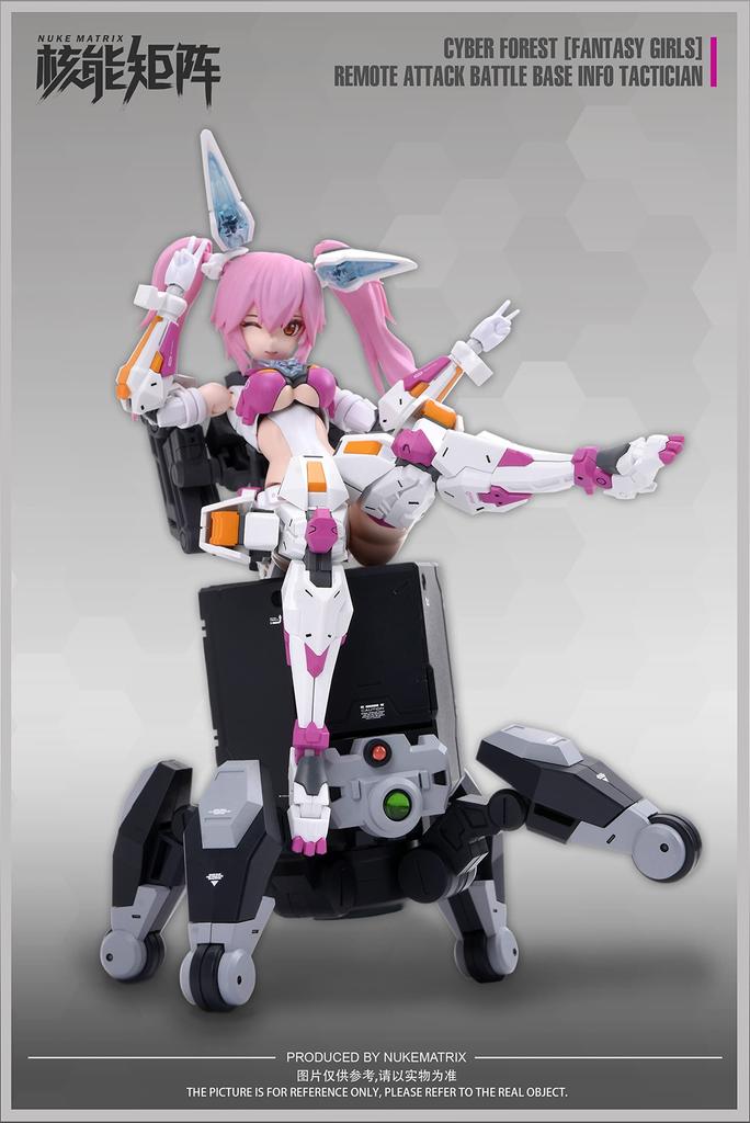 NUKE MATRIX FOREST FANTASY Remote Attack Battle Base Infotechtician Scale PVC ABS Assembled Plastic Model "CYBER GIRLS" 1/10.5 &