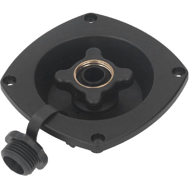 RV Wall Mount Water Inlet Pressure Regulated City Water Entry with Quick Connector ABS Pressure Regulated Entry for Trailer Boat (Black)