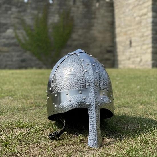 Handmade Norse Viking Helmet Medieval Norman Nasal Helmet Armor for LARP Costume, Cosplay and Collectors Display