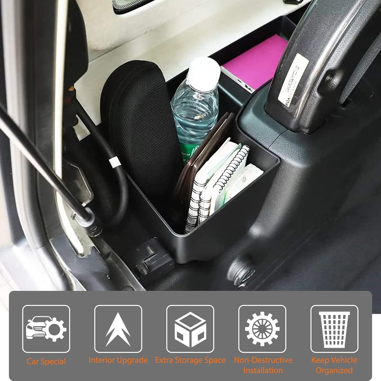 2Pcs Trunk Organizer Storage Wheel Well Storage Bin Rear for 2018-2023 Jeep Wrangler JL JLU 4-Door Storage Rear Storage Box Tray Jeep Wrangler