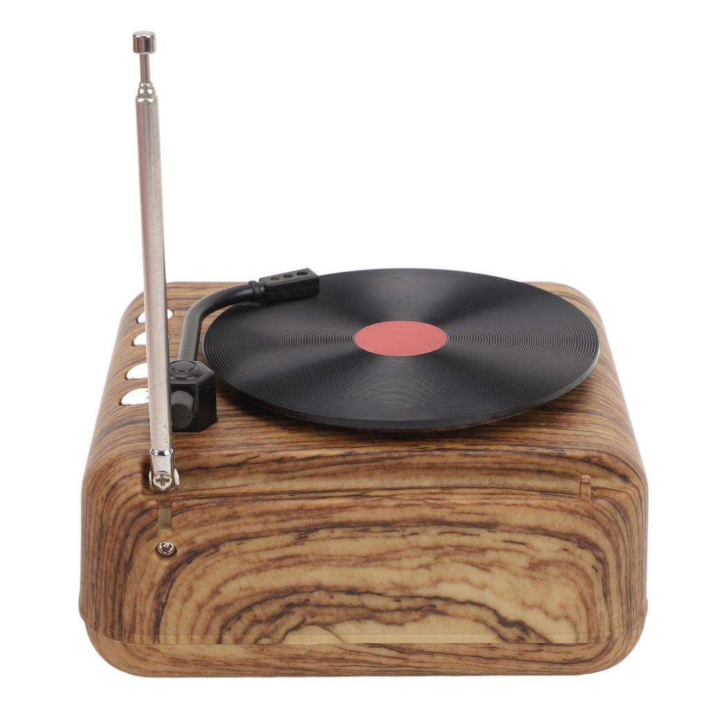 Vinyl Player Speaker 360 Degrees  Stereo Vintage Wireless BT Heavy Bass Portable Turntable Vinyl Record Player Speaker