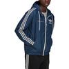 adidas Originale Sportjacke mit Kapuze und Kordelzug mit Clover-Logo-Print für Herren, Oberbekleidung, Blau HL9281