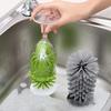 Sink Suction Cup Brush for Wine Glasses Mugs Bottles Durable Bristles Grip Upright Stability Cleaner Glass Brush with Suction Cu
