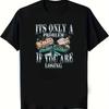 Funny Sarcastic Humor TShirt Its Only A Problem If You Are Losing Design with Dice Cards Cotton Tee Regular Fit Short Sleeve