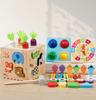 Wooden Montessori Toys Shape Sorter Wooden Puzzle Shape Matching Toys Kids Matching Game Learn Educational Toy for Toddlers Gift