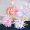 Gradient Stamped Flower Silk Hair Clips - Hanfu & Cheongsam Accessories