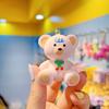 Creative Cherry Bear Resin Keychain - Cute, Fashionable Backpack Pendant for Women