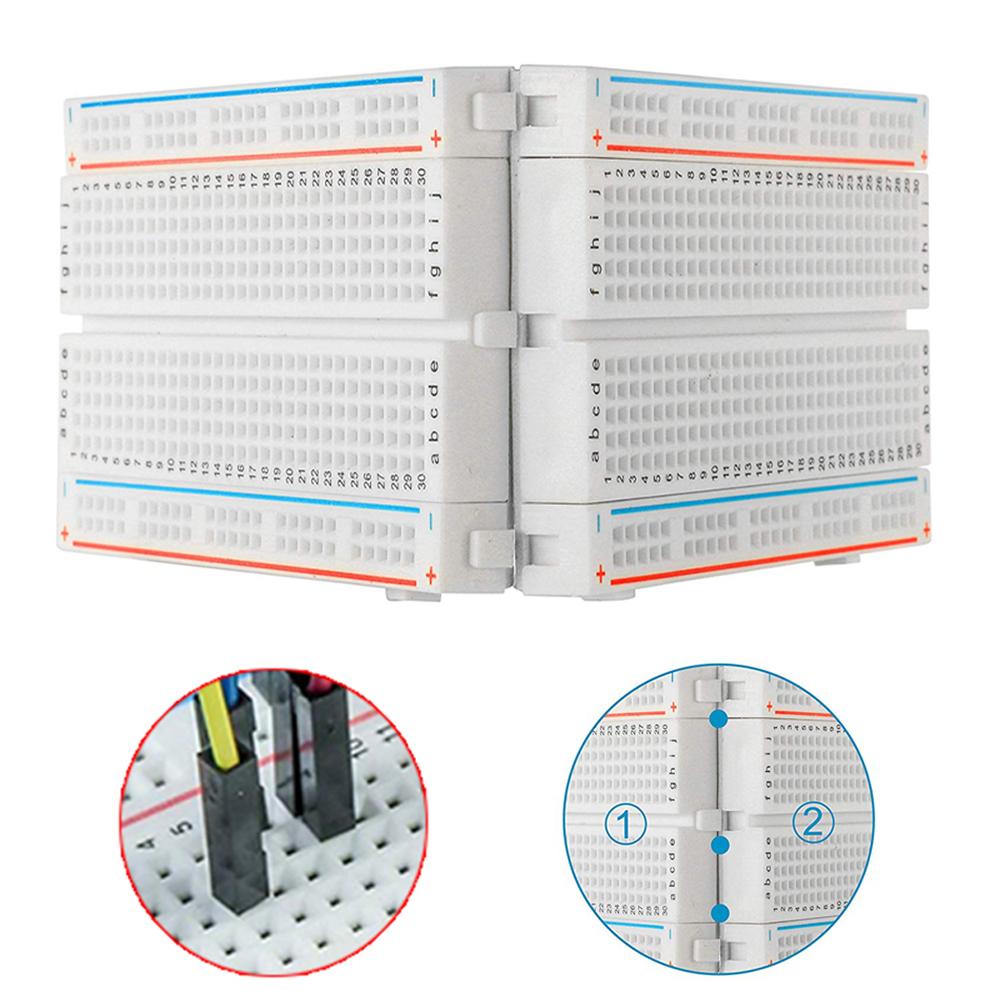 Breadboard Kit with 830-Tie-Point, 400-Tie-Point Boards, 6x170-Tie-Point Mini Boards, 65Pcs Flexible Wires, for Arduino