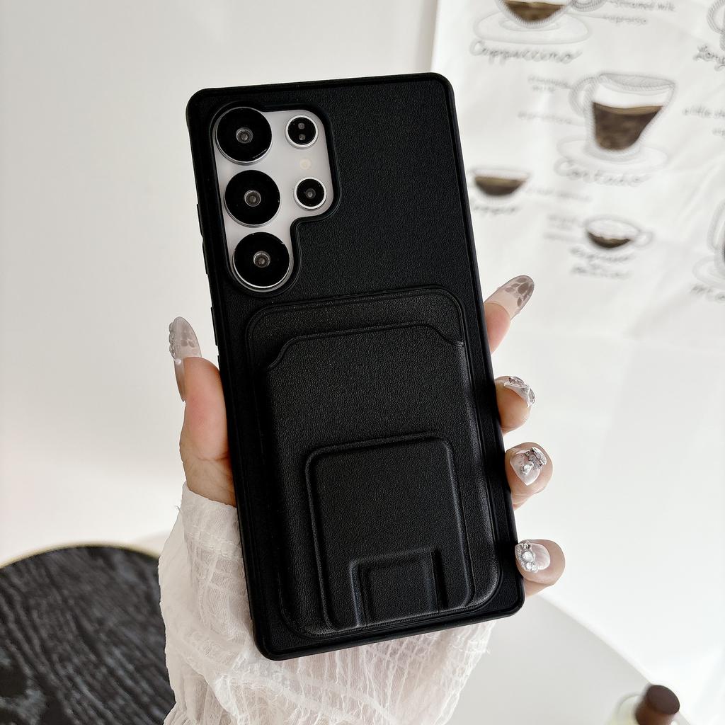 Applicable To Samsung S26Ultra Square Card Bag Holder Mobile Phone Case S25Ultra Card A57 Anti-drop Protective Case