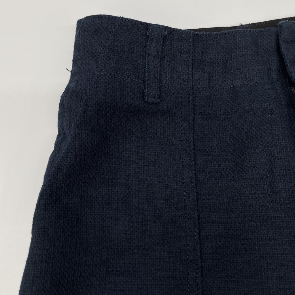 Engineered Garments Navy 25 Stainless Steel Cotton Linen Fatigue Shorts QT162 Bottoms XS NavyUsed