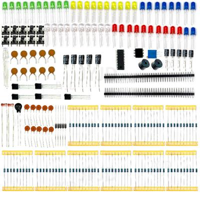Nowy Zestaw Startowy Podstawowych Komponentów Elektronicznych dla Arduino UNO MEGA2560 Raspberry Pi z LED Brzęczykiem Kondensatorem Rezystorem