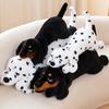 6080100Cm Simulated Black Dog Plush Toy Lifelike Dalmatian Plush Doll Soft Stuffed Animal Boy Girl Birthday Gift