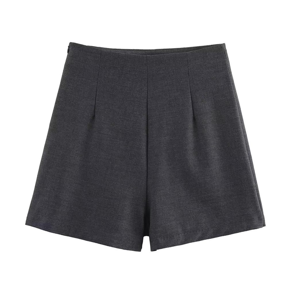 Spring 2025 Women's European-American Style Slit Hem Skirt Pants