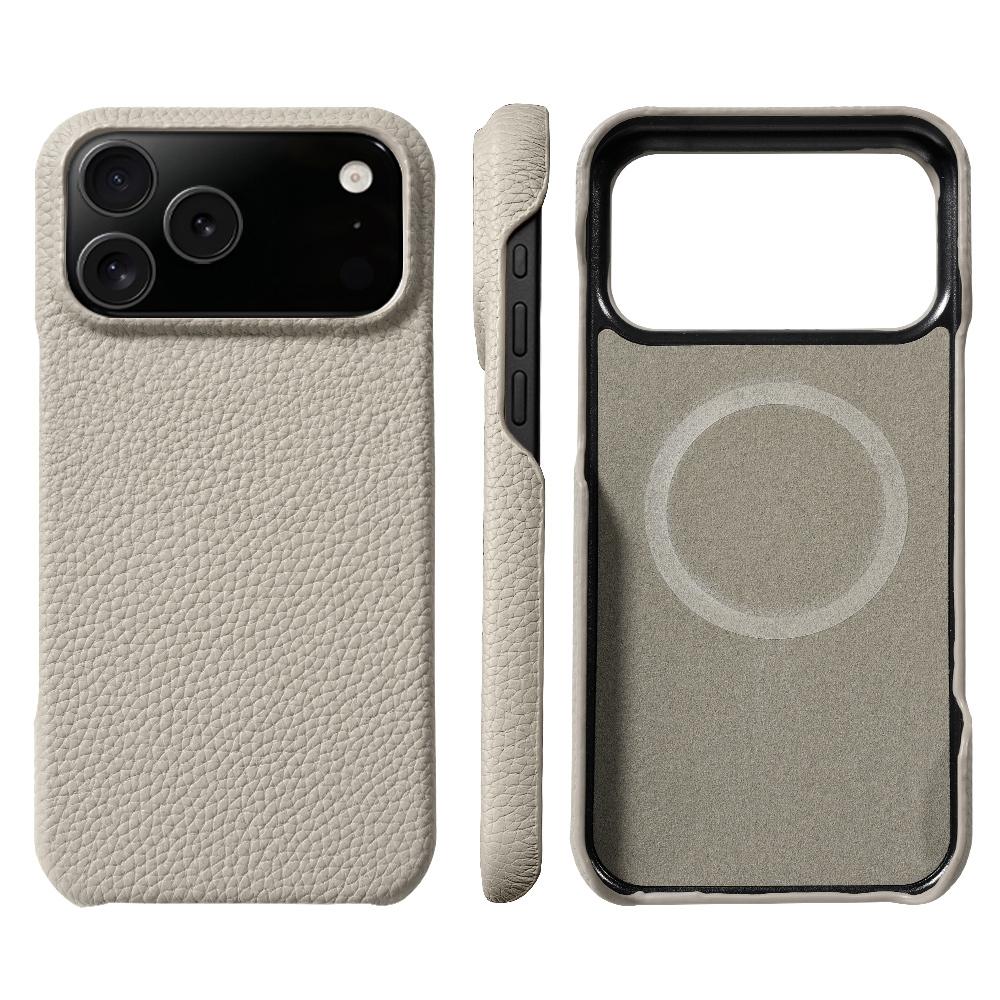 for Magsafe Case for iPhone 17 Air 15 16 Pro Max 17Pro Lychee Natural Cowhide Leather Magnetic Protector  Phone Back Cover