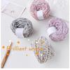 50g/Ball Colorful Flat Ribbon Yarn 1.8mm Hand Woven Hollow Gradient Cotton Yarn DIY Woven Shawl Sweater Scarf Handbag Thread