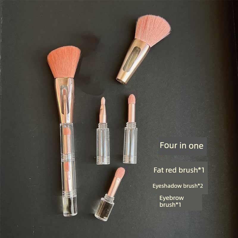 

Authentic Cangzhou Eight-In-One Mini Portable Makeup Brush Set, Retractable Powder Brush, Eye Shadow Brush, Travel-Specific Multi-Function Man-made fiber 4-in-1 Makeup Brush