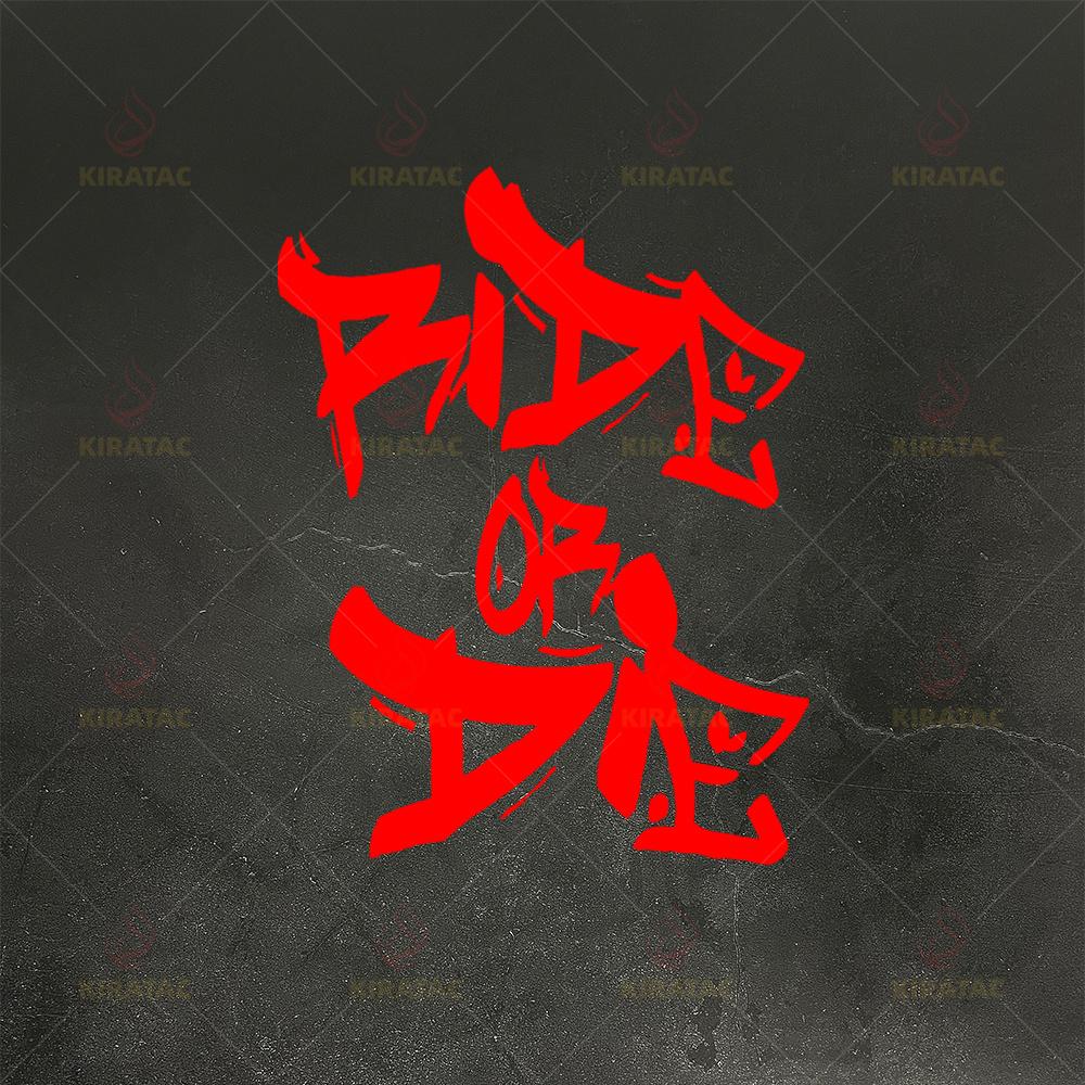 4Pcs/Set RIDE OR DIE Graffiti Stickers, White Red Waterproof Vinyl Decals for Bicycle Motorcycle Decoration