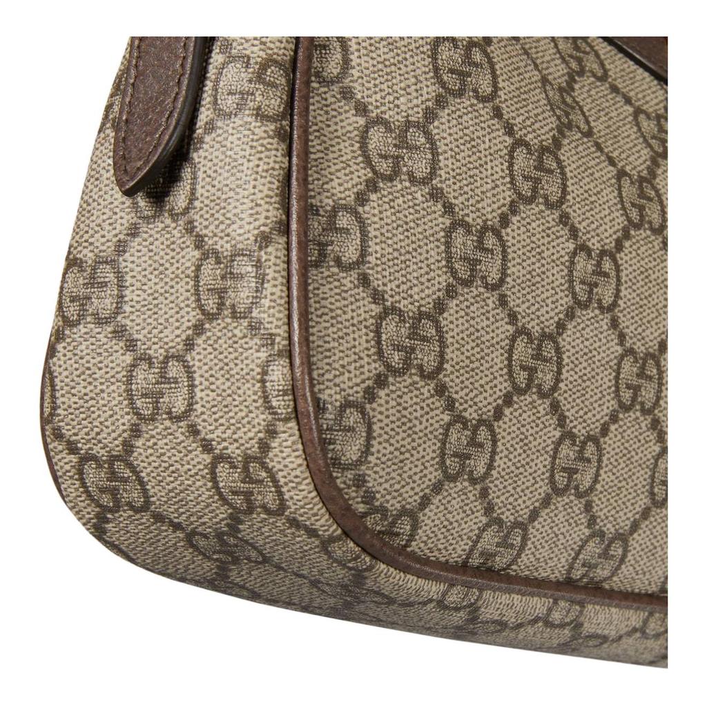 Gucci Ophidia Logo Print Gold Hardware Coated Canvas Shoulder Bag Women Shoulder Bag Beige Brown 735145-UULBG-8358