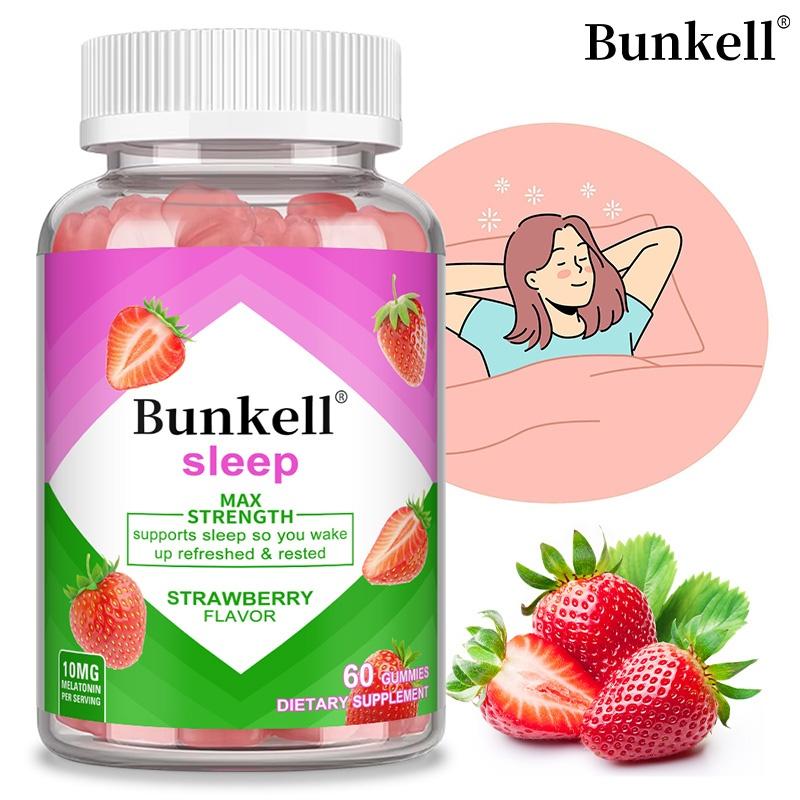 Жевательные конфеты Bunkell Sleep с мелатонином 10 мг, клубничный вкус, 60 штук