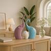 Beautiful Ceramic Elephant Family for Home Decor (Pack of 1,Multi-Coloured)