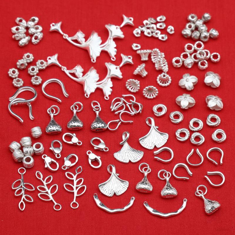 Sterling Silver Leaf Coin Purse Charm with Irregular Fragments and Spring Clasp for DIY Jewelry.