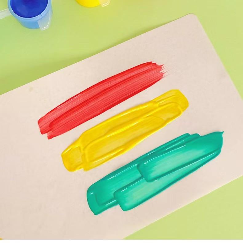 Eco-Friendly 12 Color Acrylic Paint Strips for Kids - Waterproof, 2ml DIY Stone Painting Set in Compact Box