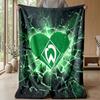 Werder Bremen Fußball Print Flanelldecke, Weiche Warme Leichte Überwurfdecke für Sofa Bett Camping