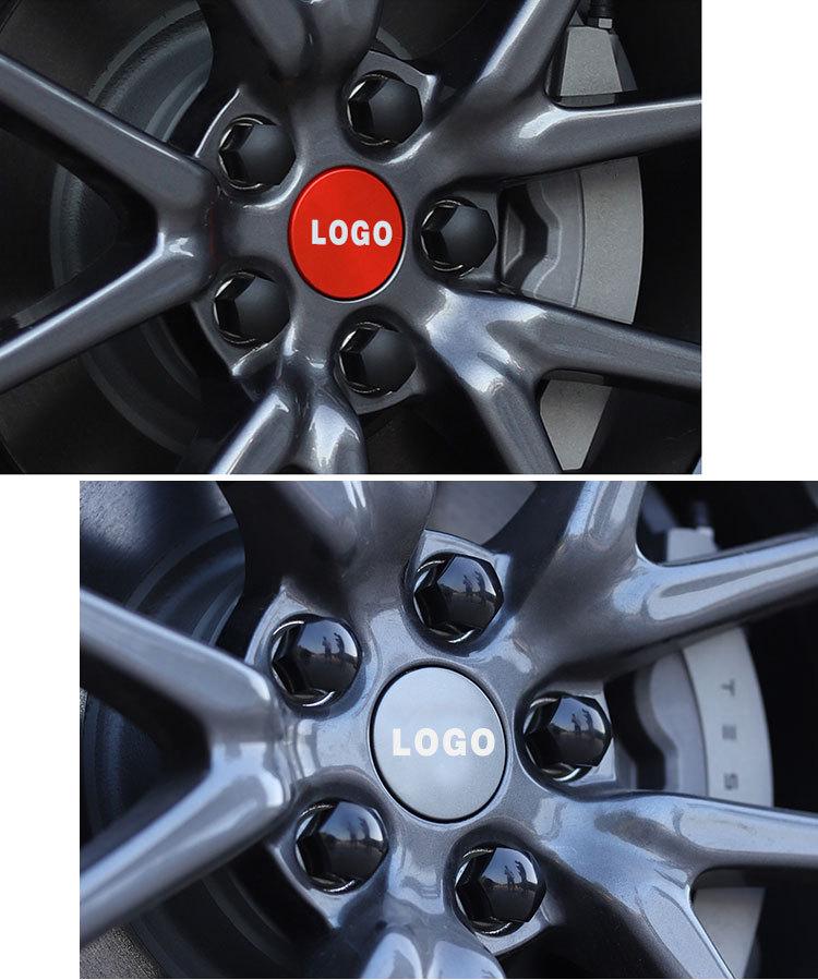 Tesla Model 3 Wheel Hub Cap with T & 3 Logos - Five-Spoke Accessories