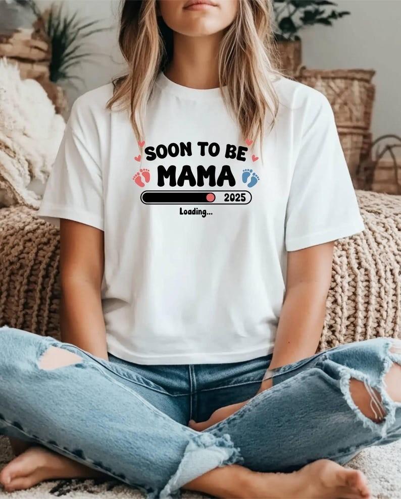 Soon To Be Mama Tshirt Baby Shower Tee New Mom Shirt Gender Reveal Tee S