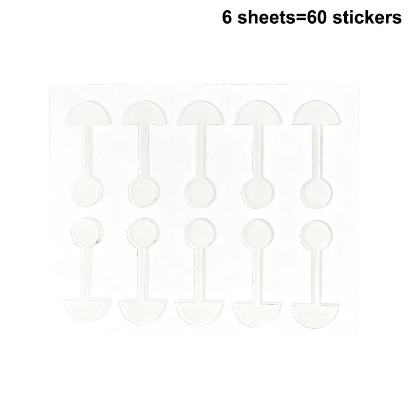 

60/100/200Pcs Shrinking Nose Wing Stickers Transparent Invisible Nose Shrink Patch Special Narrow Nose Strips Nose Shaper 6Pcs