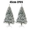 Flocked Christmas Tree PVC Artificial Pine with Realistic Snow Effect White Snow Covered Xmas Tree for Shop Window Display