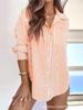 Women's Striped Long-sleeve Shirt - European & American Autumn/Winter Fashion