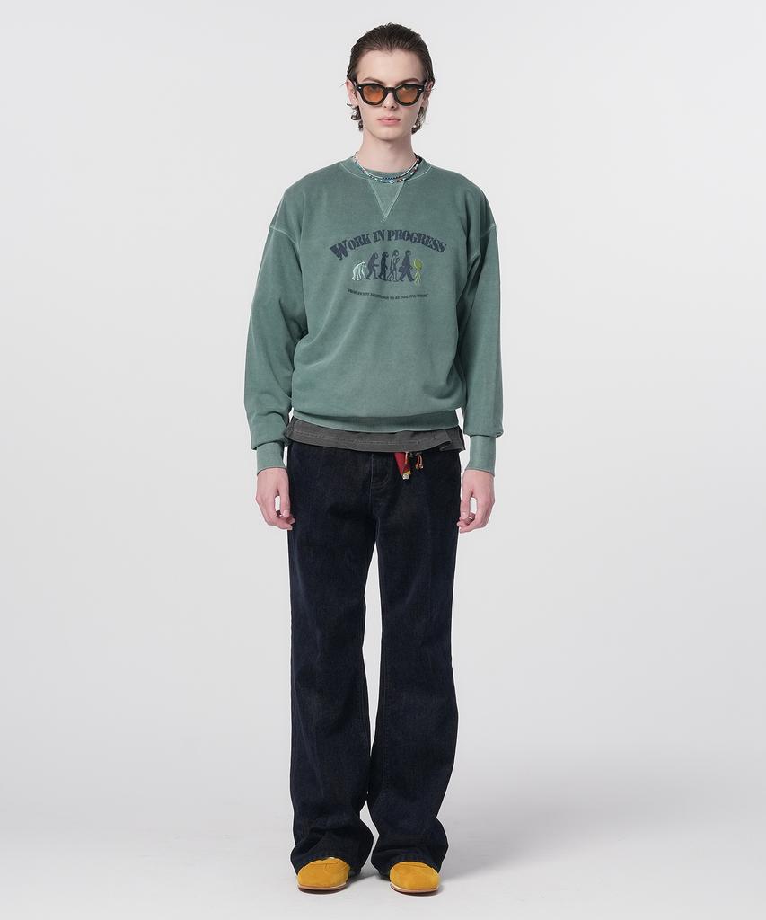 Honguseong Pigment Unit Sweatshirts_Dark Green