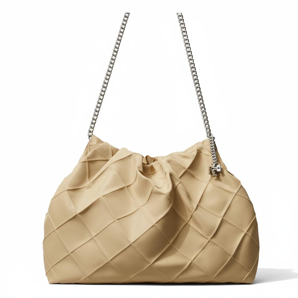 

Tory Burch Fleming Magnetic Closure Recycled Nylon Shoulder Bag Women shoulder bag Caramel 176707-250 Basic Set (Bag+Dust Bag)