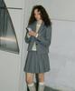AUTHENTI Pleated Wool Skirt_Gray