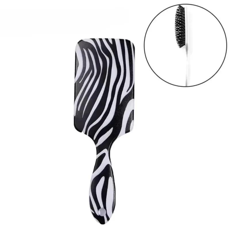 

Hair Massage Brush Detangling Comb for Women Scalp Care Styling Tool Anti-Knot Salon Quality Beauty Hair Accessories зебра печати