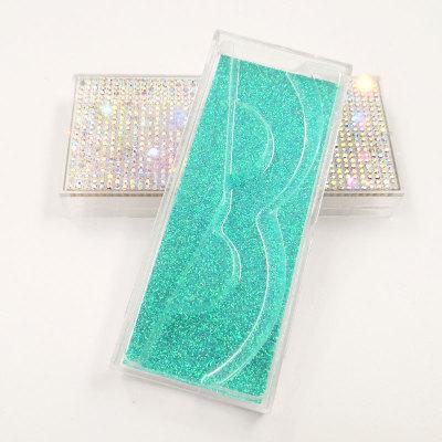 Custom Packaging Glitter Rhinestone Lash case Empty Rhinestones Eyelash Box with windows