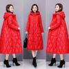 Loose Fit Plus Size Cotton Coat for Mothers Long Winter Jacket