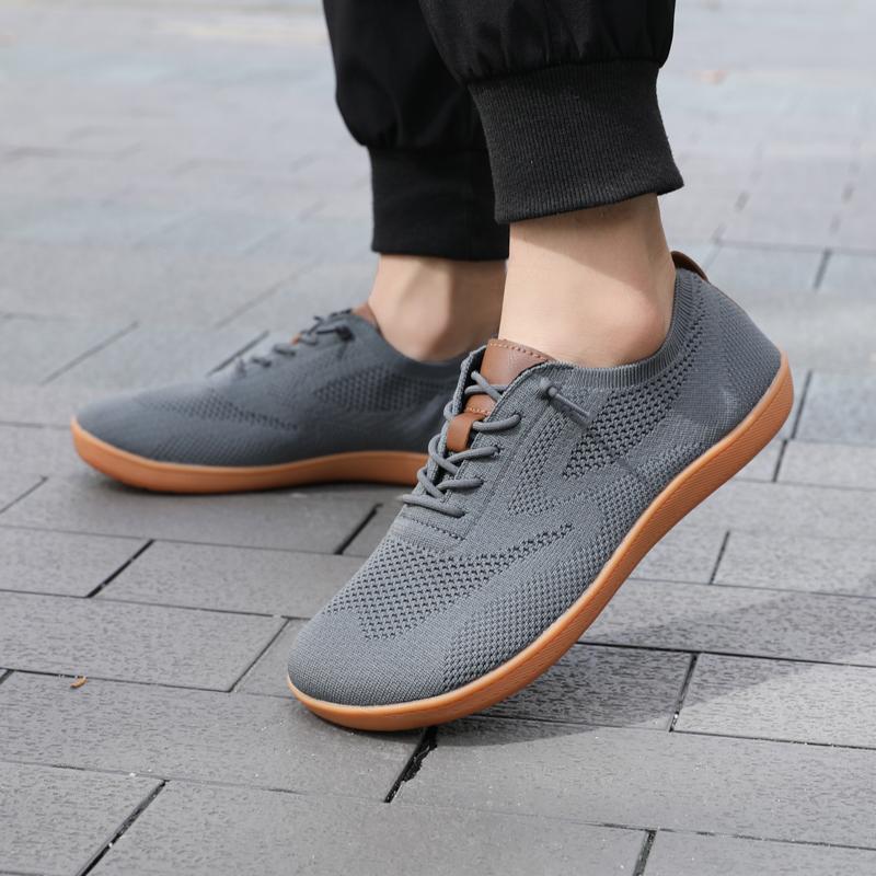 Fashion Summer Minimalist Men Shoes Soft Bottom Training Flat Bottom Mesh Wide Head Shoes Breathable Couple Casual Sneakers Tenis Homem