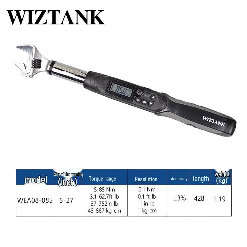

WIZTANK High-Precision Digital Adjustable Open-End Torque Wrench