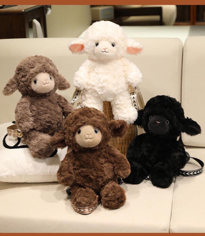 Adorable Little Sheep Backpack Plush Toy - Children's Doll and Cute Figurine, Perfect Birthday Gift for Girls